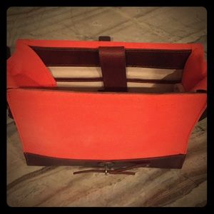 NWT Will Leather Goods Tincloth and Leather Bag